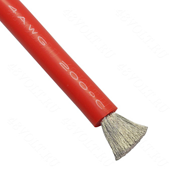 Силиконовый провод 4 awg красный